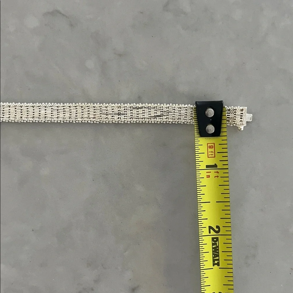 Vintage 1980s Sterling Silver Bracelet - Picture 11 of 12